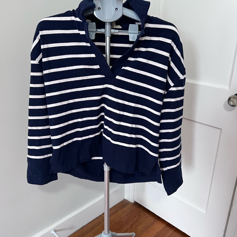Madewell Navy and white Striped Top